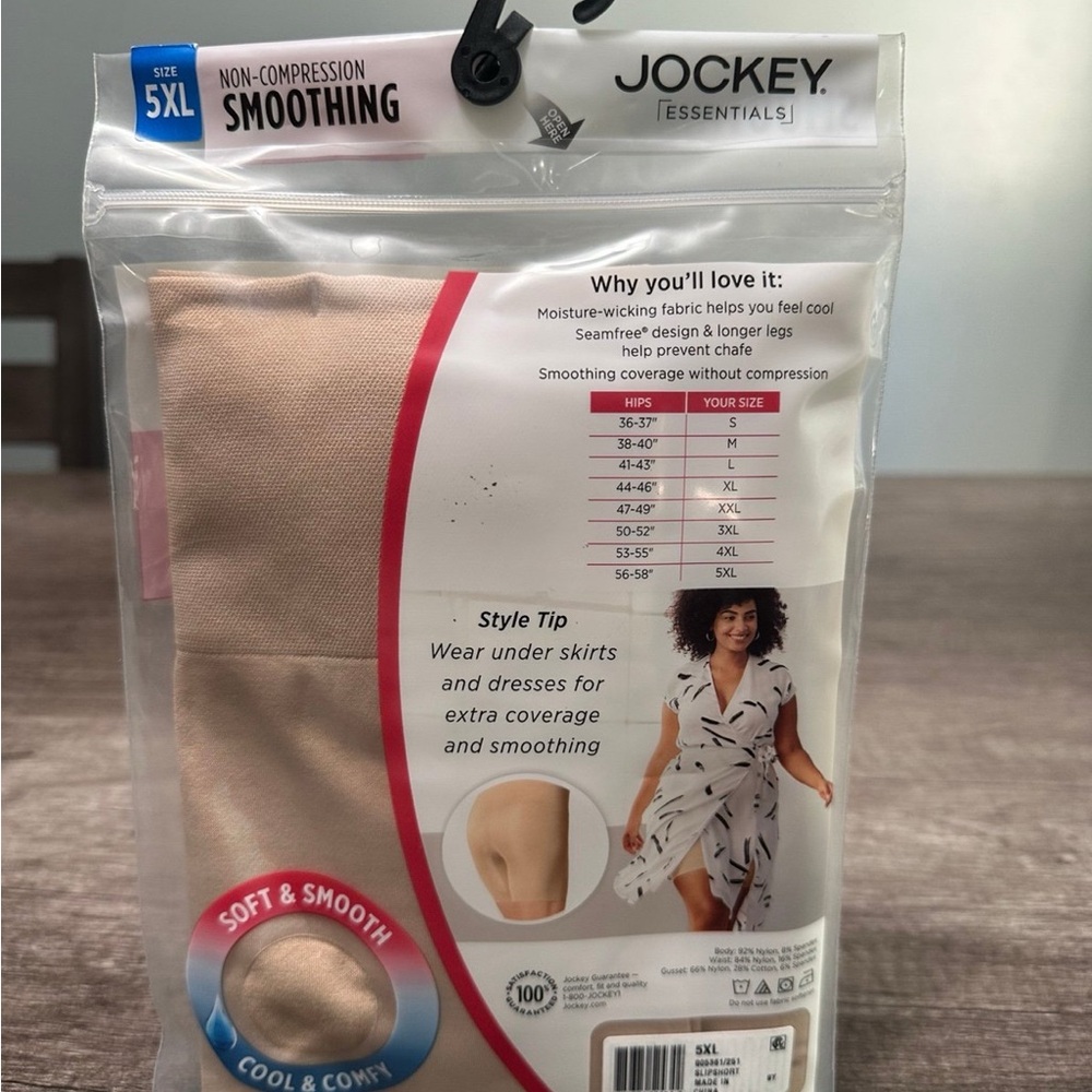 NWT WOMEN'S JOCKEY
TAN SEAM FREE NO
CHAFE NON
COMPRESSION SLIP
SHORT SIZE 5XL - Picture 6 of 7